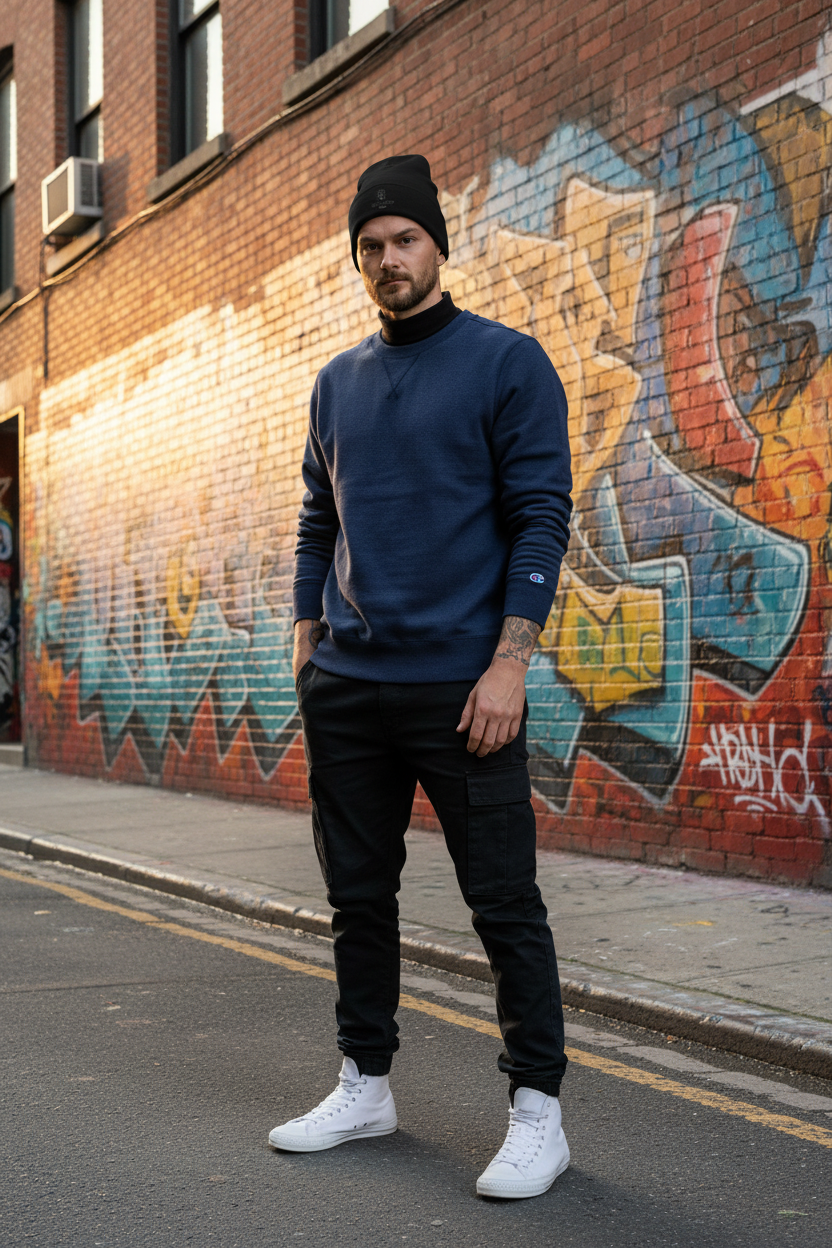 Brooklyn Graffiti Wall Beanie Mockup