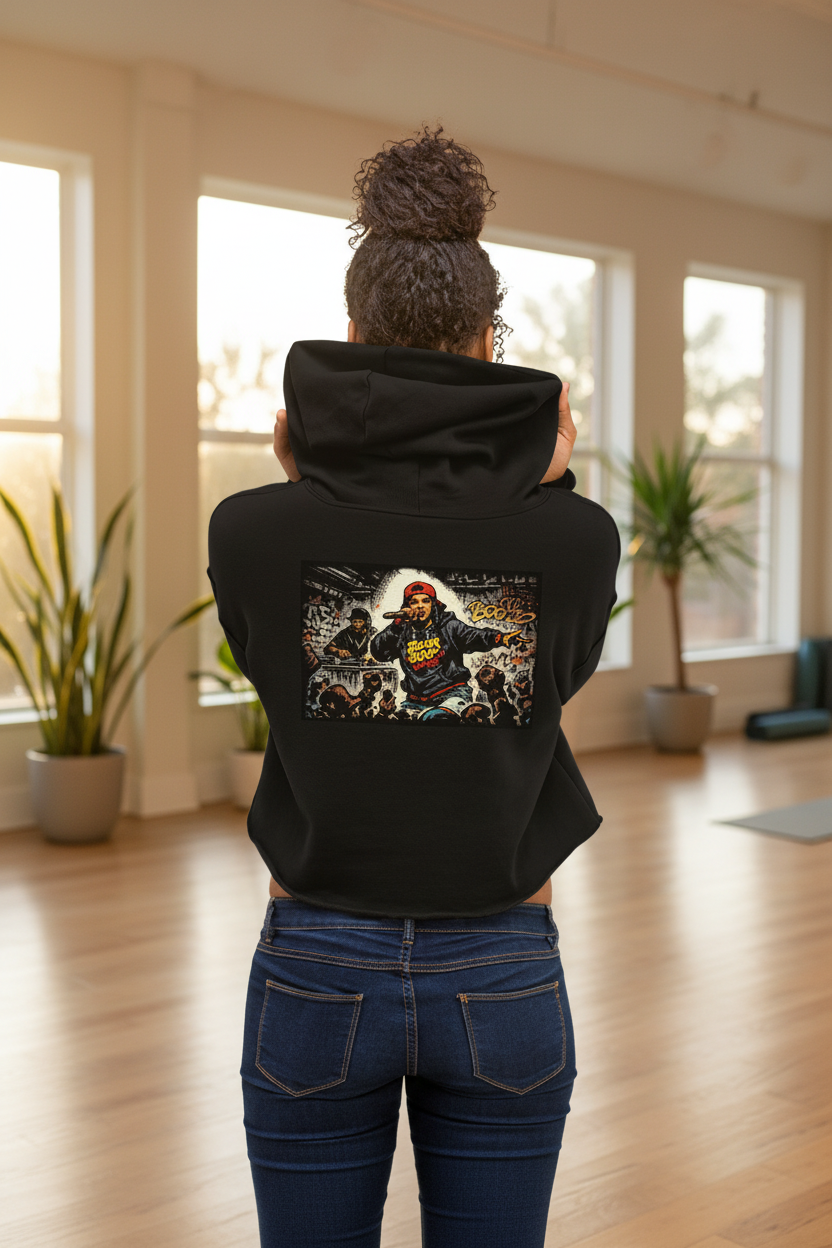 Crop Hoodie Back - Yoga Studio