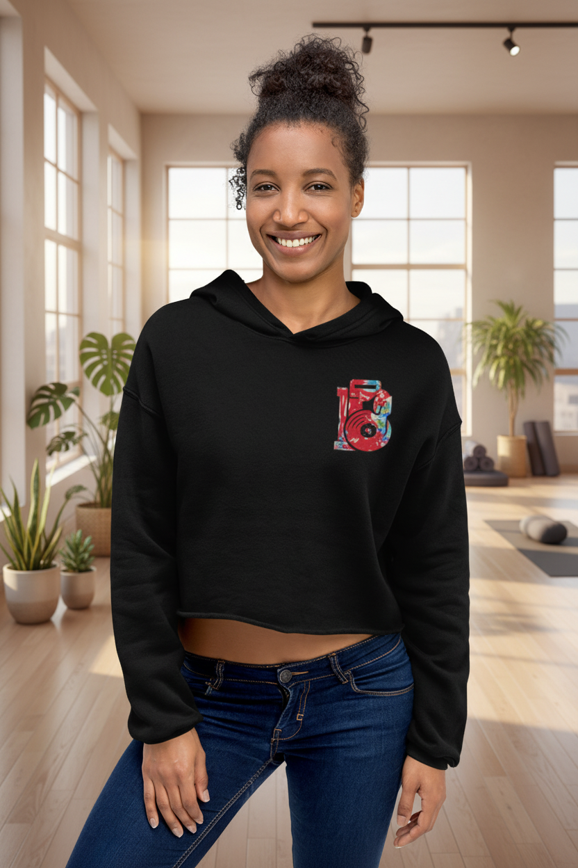 Crop Hoodie Front - Yoga Studio